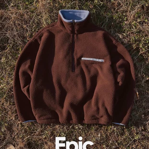 [1, 2] nghtysvg 너티새비지 에픽스토어 별주 플리스 브라운