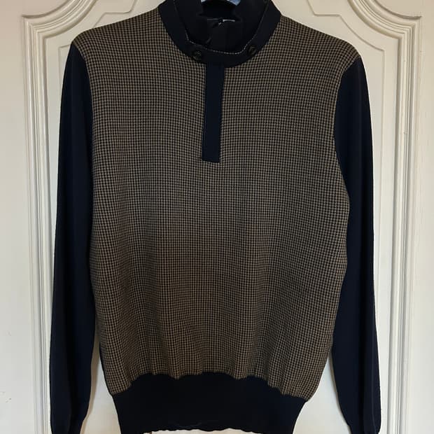 에르메네질도 제냐 캐시미어 반집업 니트