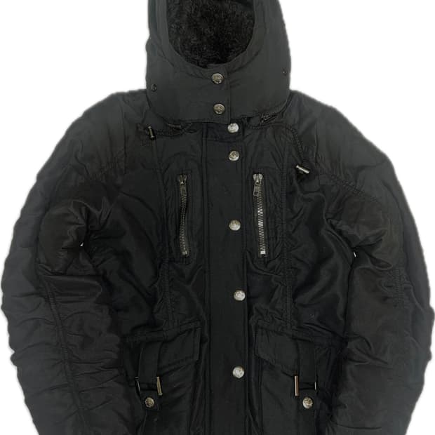 슬라이깔 블랙 셔링 아우터 