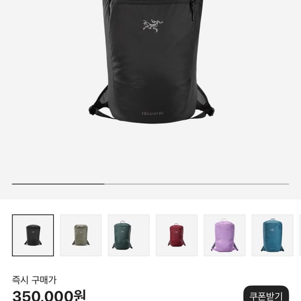 아크테릭스 헬리야드10 블랙