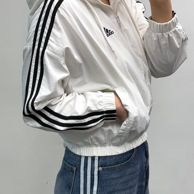 [S] 아디다스 화이트 우먼 크롭 바막