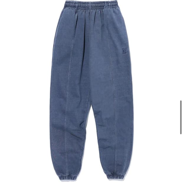 우알롱 드라이 피그먼트 조거팬츠 블루 L (새상품)