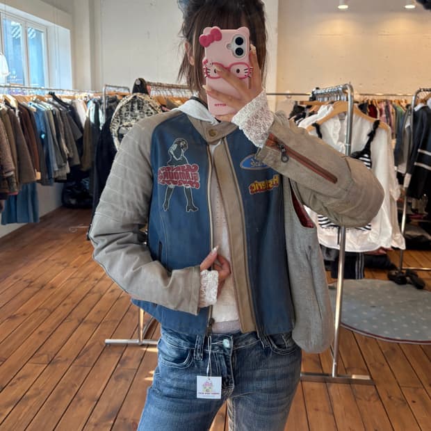 히스테릭글래머 소가죽 라이더자켓