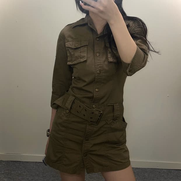°»。카키 유틸리티 원피스 «°