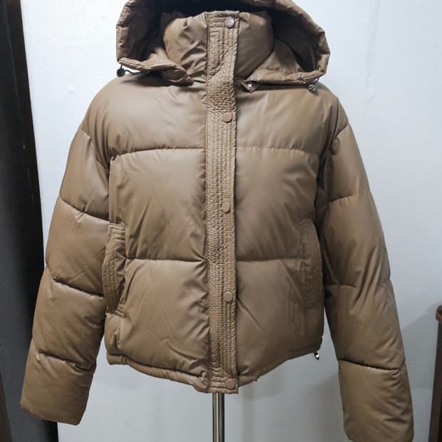 카키 브라운 패딩 점퍼 L