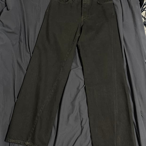 (30/32) 선플라워 와이드 트위스트 데님 브라운