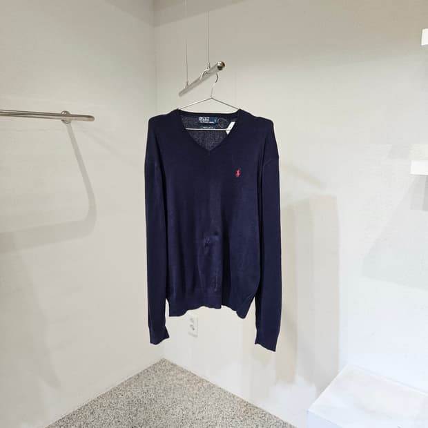 폴로랄프로렌 브이넥 니트