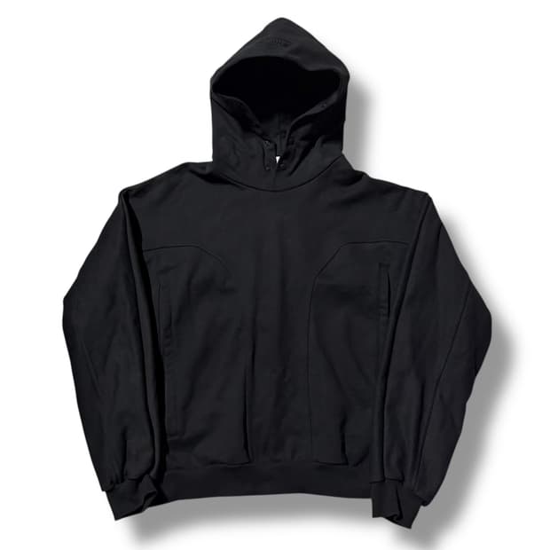 그레일즈 버튼 오버핏 후드 