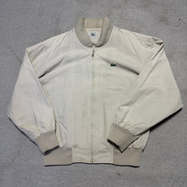 라코스테 아이보리 봄버 자켓