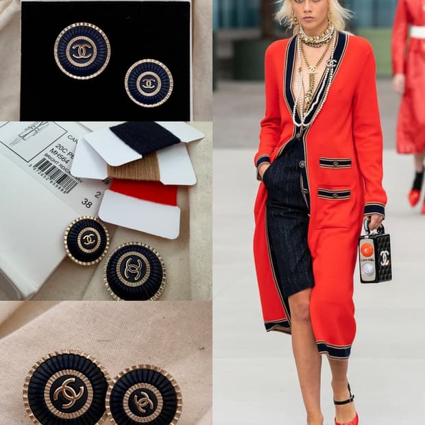 2021p / 샤넬 정품 버튼 리싸이클 이어링 귀걸이