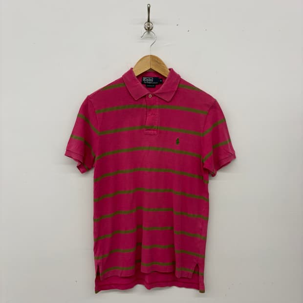 폴로 랄프로렌 핑크 스트라이프 카라티 여성M