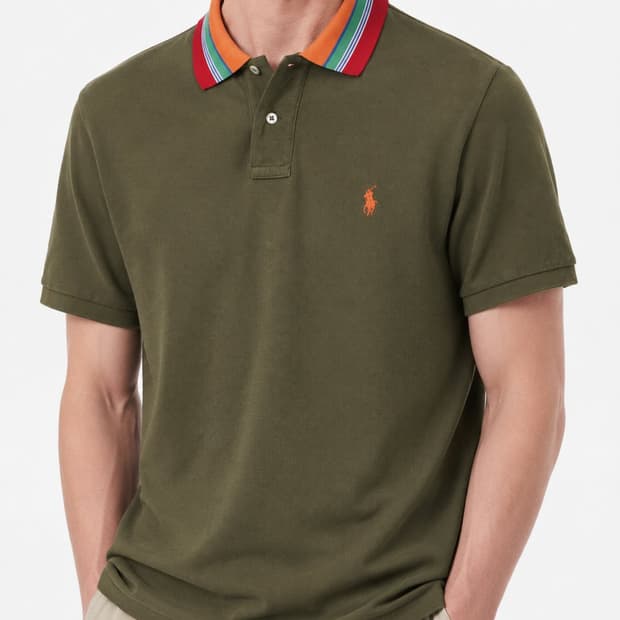 100 POLO 폴로 랄프로렌 에스닉 반팔 카라티카키