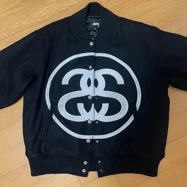 스투시 더블에스 로고 바시티 M