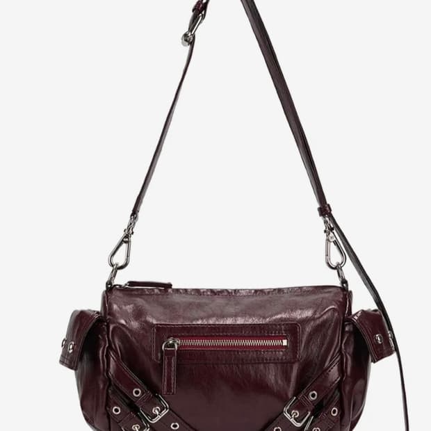 구해요)))다이닛 스터드 포켓백 버건디