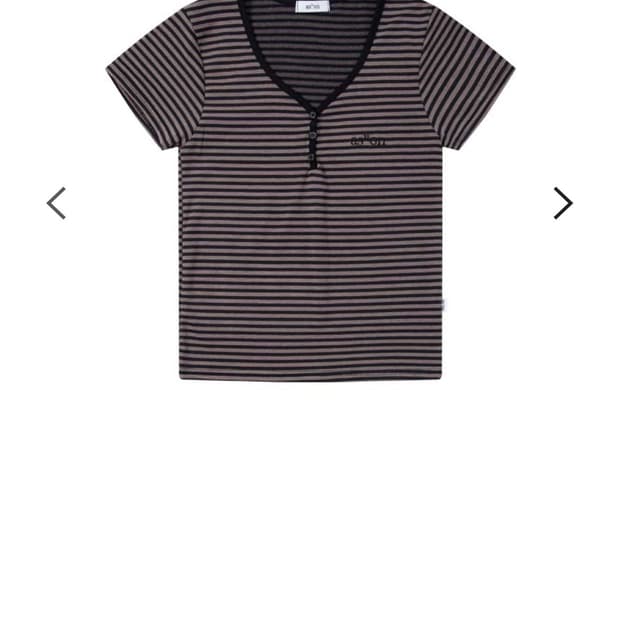 애즈온 candy stripe T black