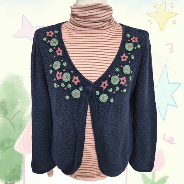 일본 빈티지 모리걸 이너 가디건 세트