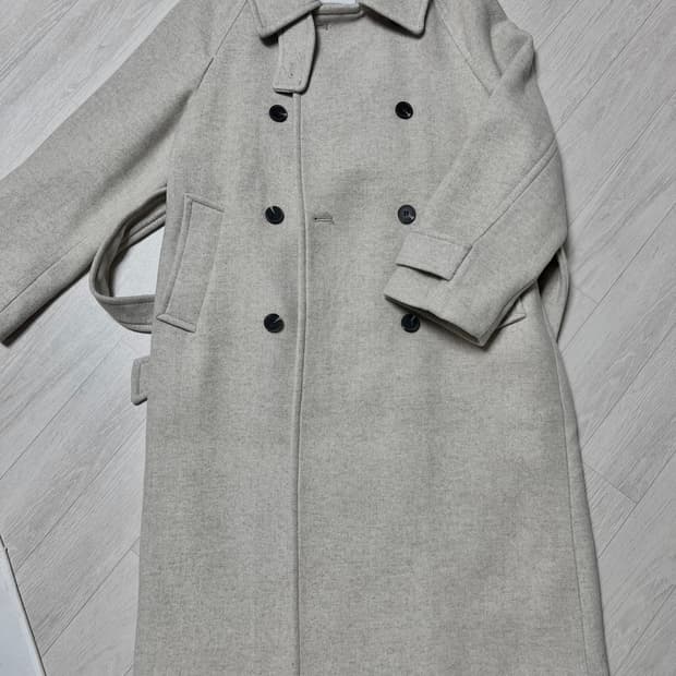 Mixxo 헤링본 더블 코트 오트밀