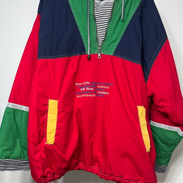 빈티지 후드 윈드브레이커