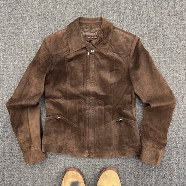 Vintage 여성 돼지가죽 브라운자켓