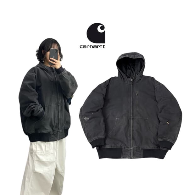 칼하트 OG 덕액티브 후드 페이딩 워크자켓