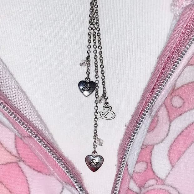 핑키앤다이안 하트 드롭 목걸이