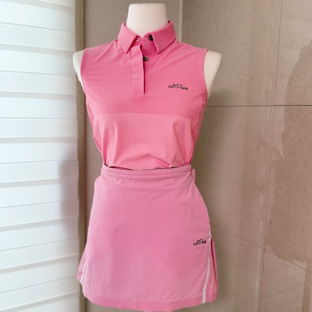 아디다스 골프 아디퓨어 핑크 민소매 나시 티셔츠 S