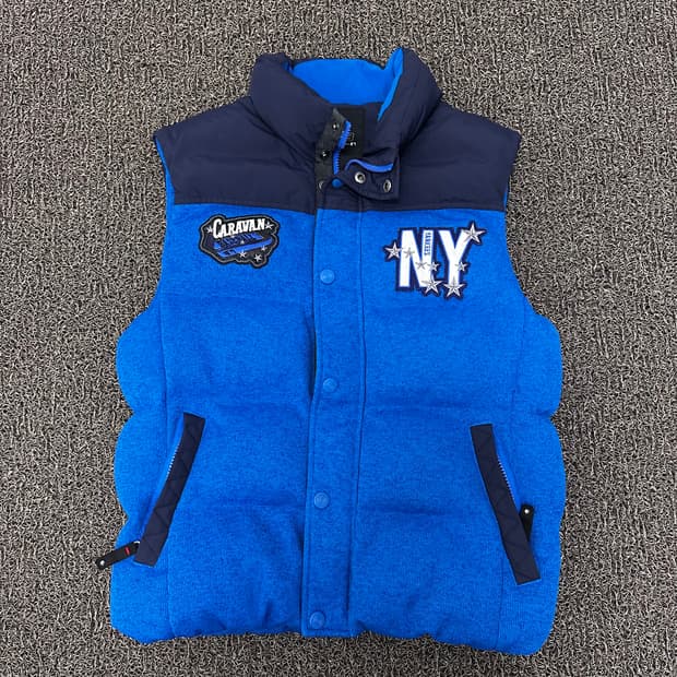 MLB 엠엘비 패딩 조끼 블루 100(L)