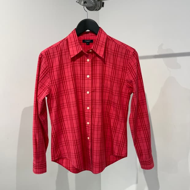 Burberry 버버리 핑크레드 체크 셔츠 M