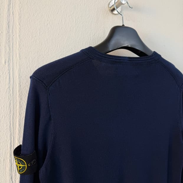 스톤 아일랜드 후드 니트 집업 자켓 