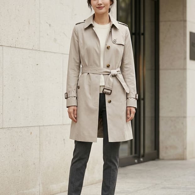 [봄간절기] 헤지스 여성 트렌치코트 85(S) 슬림핏/드라이완료/상태좋음