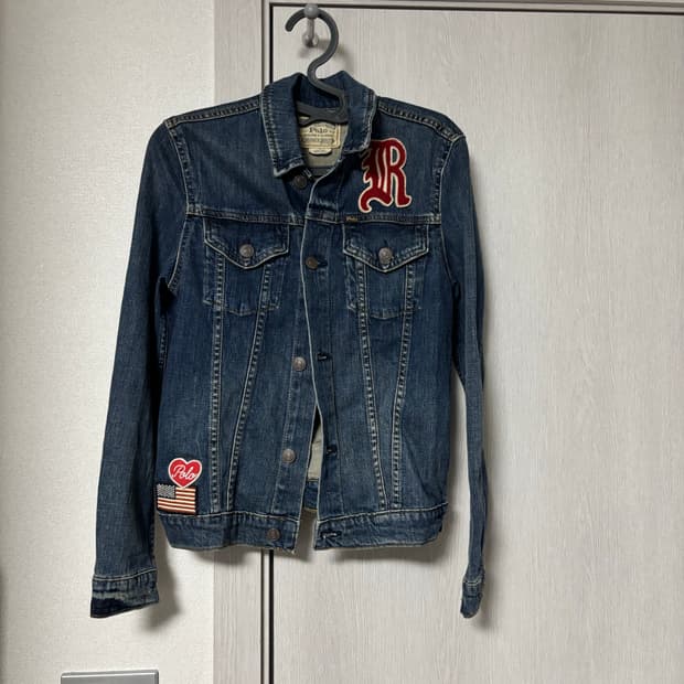 정품 폴로랄프로렌 데님 바시티 청자켓 14사이즈