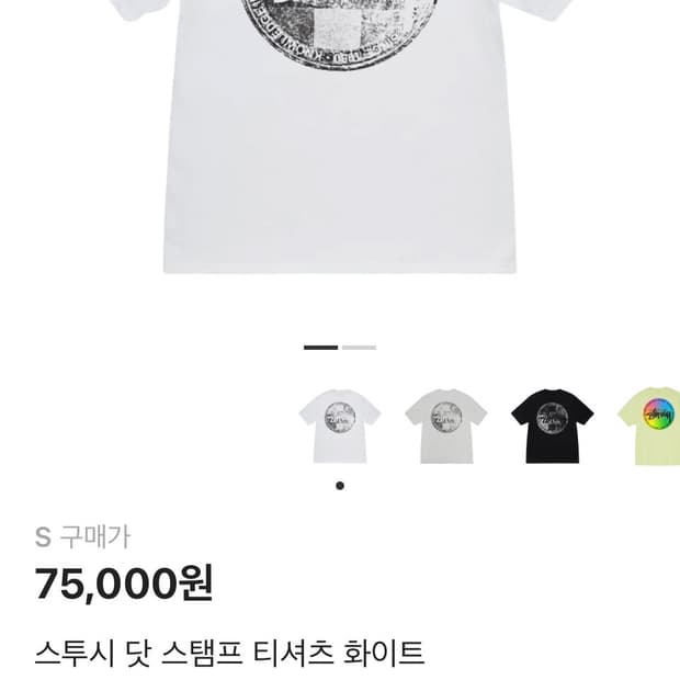 스투시 닷 스탬프 티셔츠 