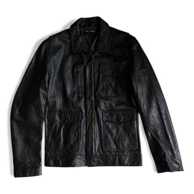 Vintage World exe Leather Jacket 