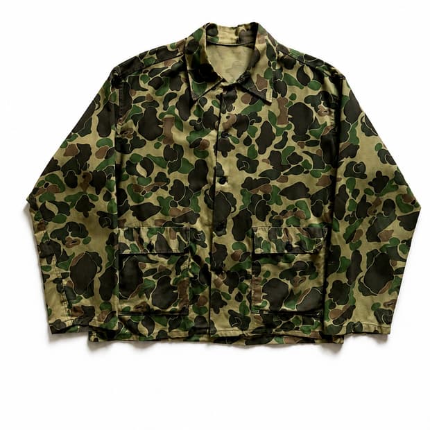 60's Vietnam War Beo Gam CIDG 카모 셔츠 XL