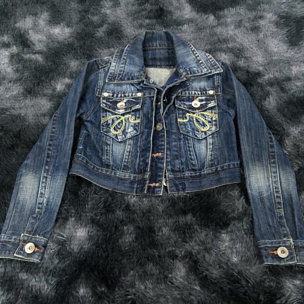 투티/0118 레드페퍼 워싱 크롭 데님 청자켓 y2k 