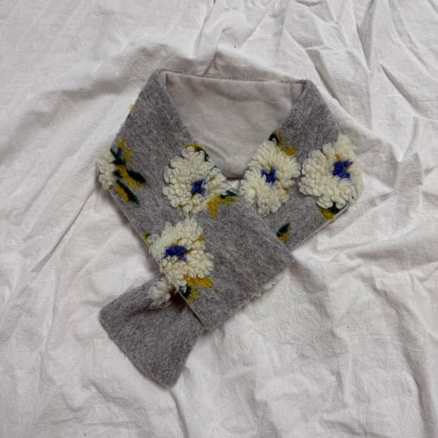Vintage / 플라워 머플러 