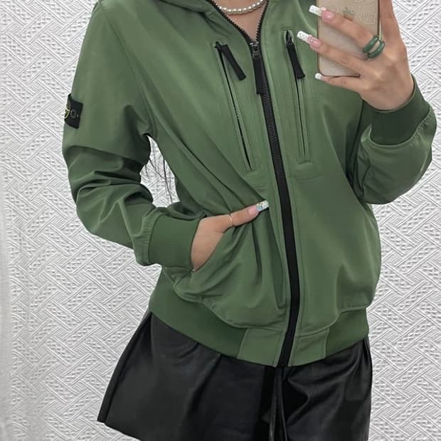 스톤아일랜드 빈티지 말차카키 고프코어 바람막이 자켓 95 C13820