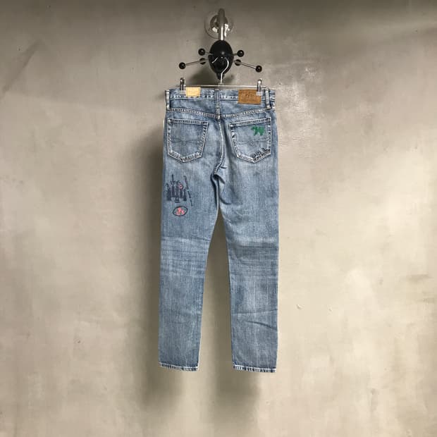 폴로 랄프로렌 패치워크 데님 팬츠 14(W)