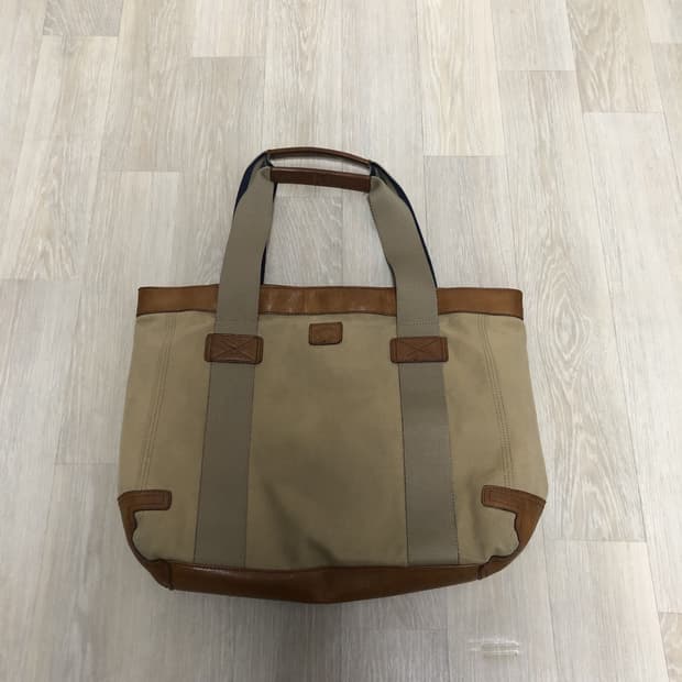 (OS) 브룩스 브라더스 Brooks 캔버스 레더 미들사이즈 토드백