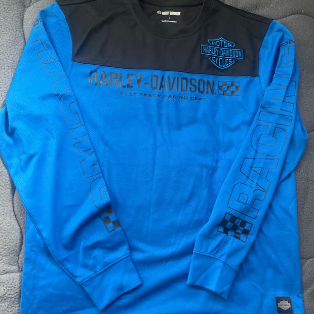 [L] 할리데이비슨 레이싱 져지 롱슬리브 긴팔 티셔츠