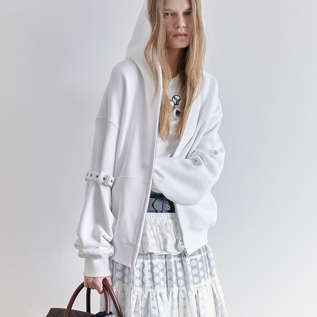 데어드 후드집업 화이트