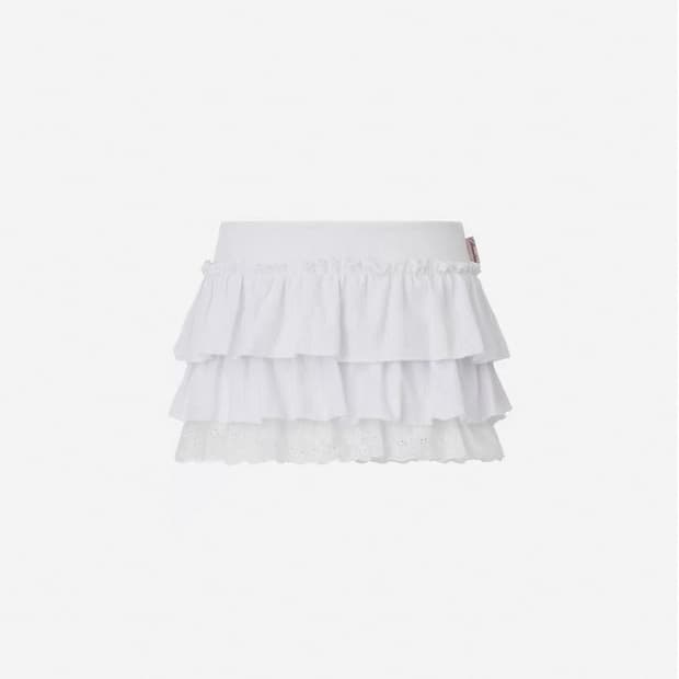 뉴얼린 하얀색 Bubble cancan lace mini skirt