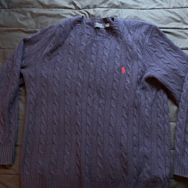 폴로 랄프로렌 울캐시미어 꽈배기 니트 XL