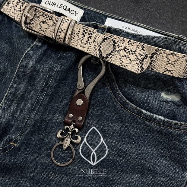 🌗 Python snake belt / 뱀피 스네이크 가죽 벨트