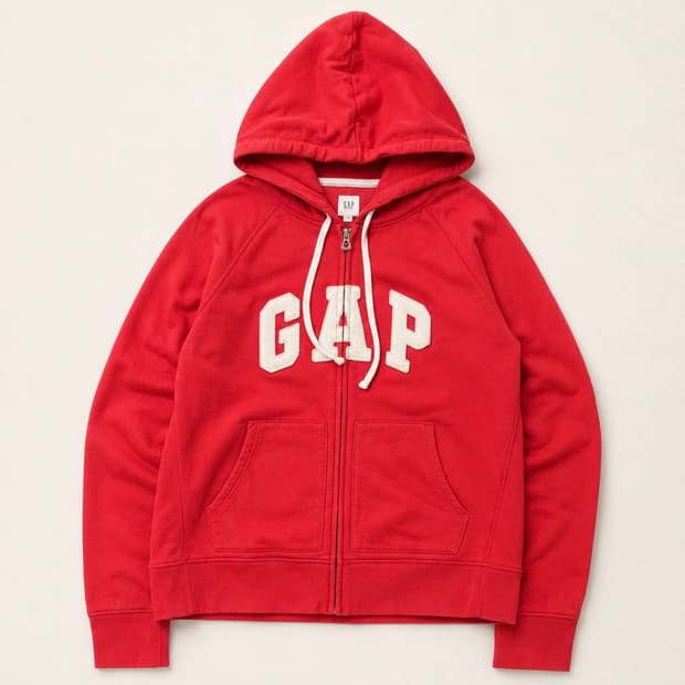 GAP 갭 레드 후드집업