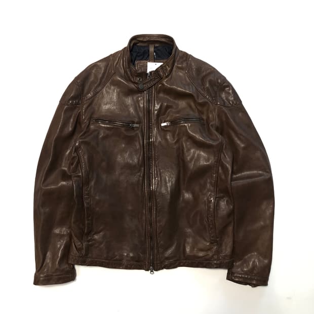 마시모두티 램스킨 라이더 자켓 