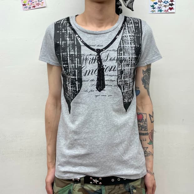 rong Frouille Vest Gray T-shirt