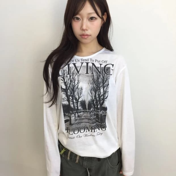 DOUBLE NEEDLE Graphic Long Sleeve