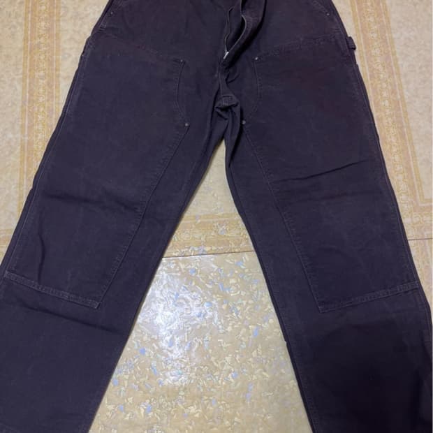 칼하트 더블니 B136 루즈핏 블랙 브라운