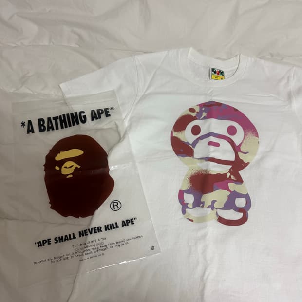 베이프 베이비 마일로 카모 티셔츠 (도쿄 베이프 구매)